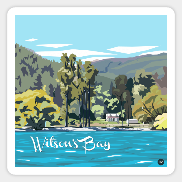 Wilson's Bay, Queenstown by Ira Mitchell-Kirk Sticker by irajane